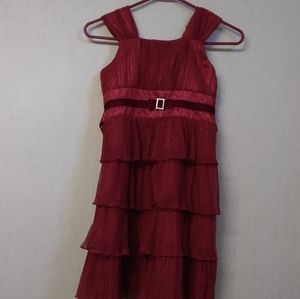 Jona Michelle red holiday dress, sz 10 girls